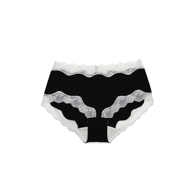 Cottoncandy semi-dreawers panties Black