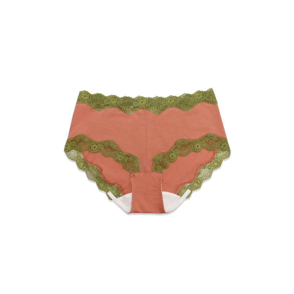 Cottoncandy semi-dreawers panties Plum