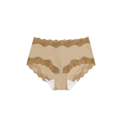 Cottoncandy semi-dreawers panties Beige