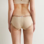 Cottoncandy semi-dreawers panties Beige