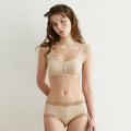 Cottoncandy semi-dreawers panties Beige