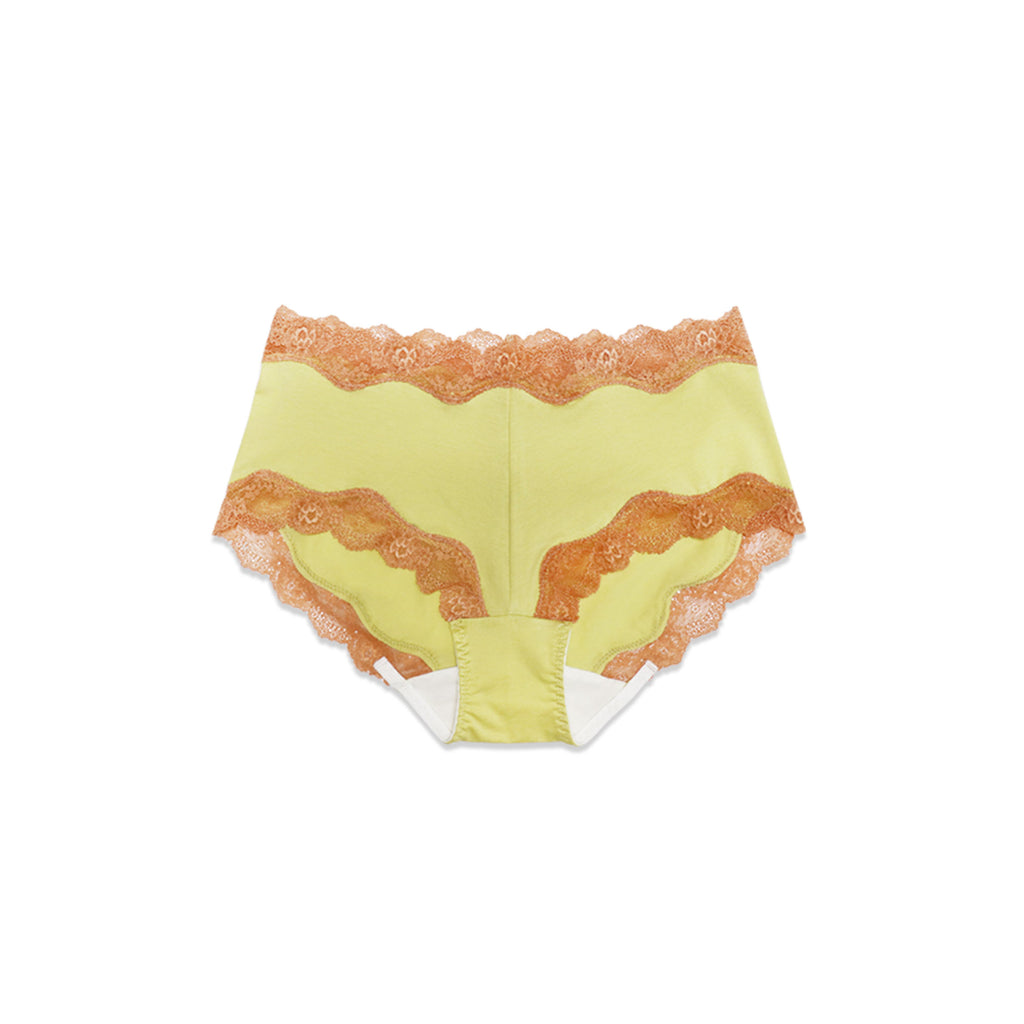 Cottoncandy semi-dreawers panties Mustard