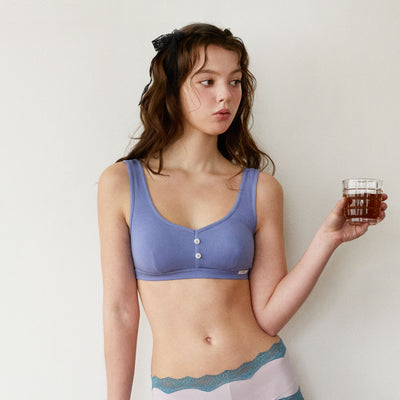 Cottoncandy Pull-on Bralette Misty Blue