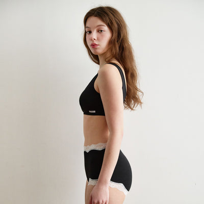 Cottoncandy high-waist panties Black