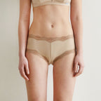 Cottoncandy semi-dreawers panties Beige
