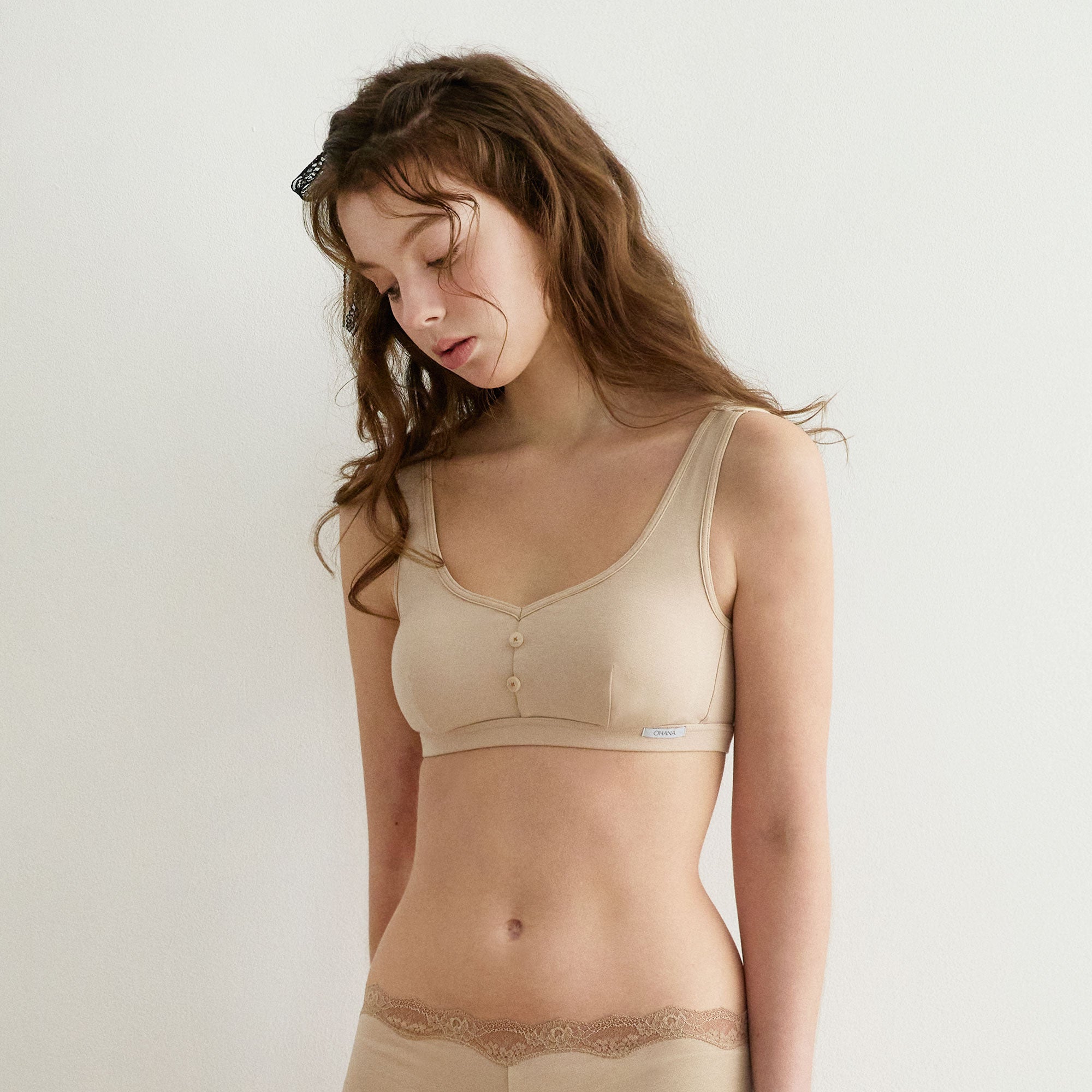 Cottoncandy Pull-on Bralette Beige